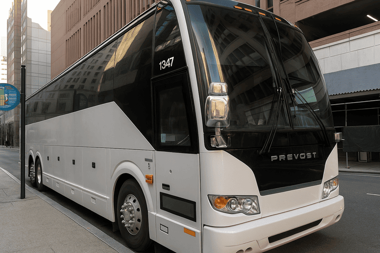 a Charter Bus Rental Racine coach bus